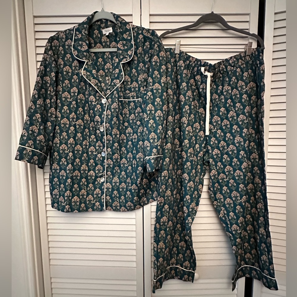 Bed head Pajama Set 3/4 sleeve 100% organic cotton